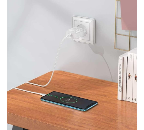 BOROFONE (6974443385670) BA68A Glacier 1USB белый