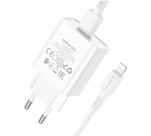 СЗУ BOROFONE (6974443388640) BA74A Aspirer 1USB белый