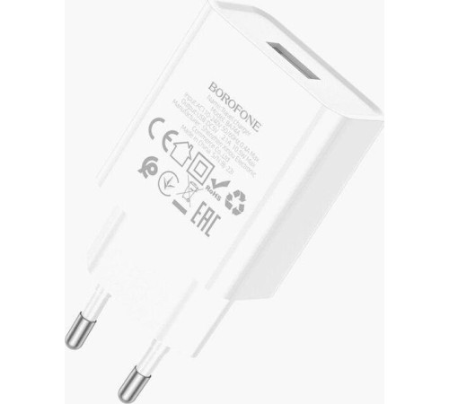 СЗУ BOROFONE (6974443388640) BA74A Aspirer 1USB белый