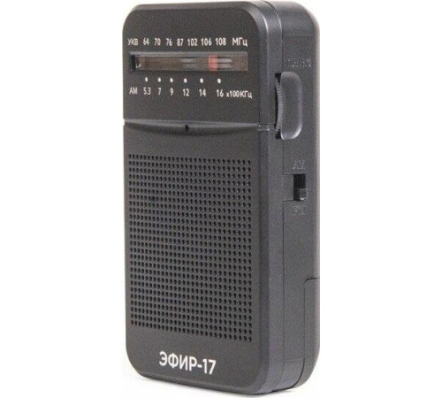 ЭФИР-17 УКВ 64-108МГц, СВ 530-1600КГц, КВ, бат. 2*AA