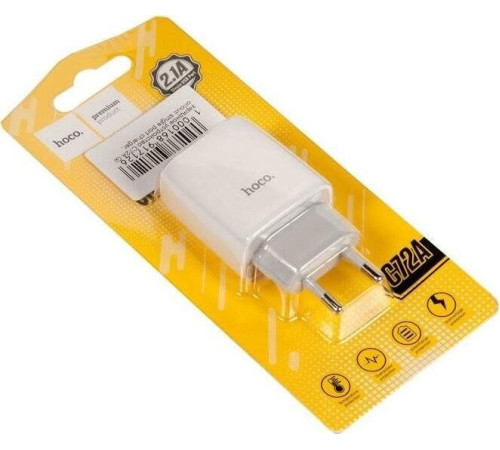 HOCO (6931474712899) СЗУ HOCO C72A Glorious single port charger (белый)