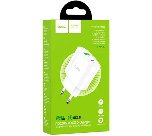 HOCO (6931474757319) СЗУ HOCO C95A Lineal PD 20W+QC3.0 (белый)