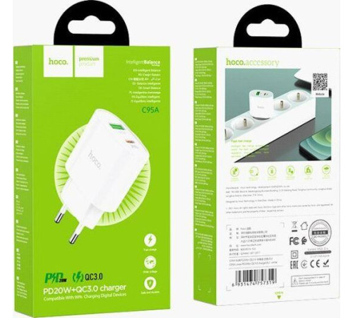 HOCO (6931474757319) СЗУ HOCO C95A Lineal PD 20W+QC3.0 (белый)