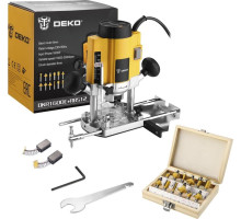 DEKO DKR1600E+набор фрез RBS12 (12 предметов) 063-4221
