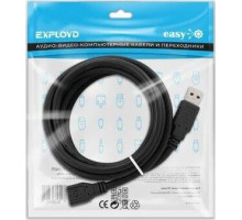 EXPLOYD EX-K-1481 удлинитель USB/USB-A/2.0/чёрный/3M