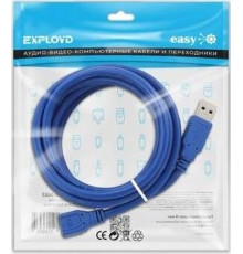 EXPLOYD EX-K-1483 удлинитель USB/USB-A/2.0/чёрный/1M