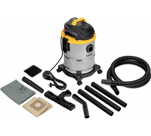 DENZEL SVC15, 1200 Вт, бак 15 л, шланг 2 м 28201