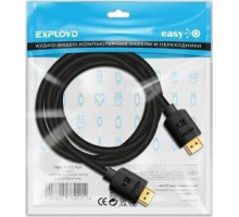 EXPLOYD EX-K-1491 HDMI-HDMI/V2.0/4K 60Hz/круглый/чёрный/3М