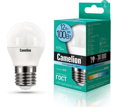 CAMELION (13696) LED12-G45/845/E27/4500K