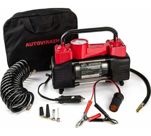 AUTOVIRAZH (AV-010888) двухцилиндровый 85 л/мин с манометром