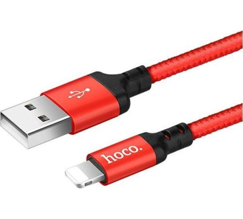 HOCO (6957531062899) X14 USB (m) - 8 Pin (m) 2.0m - красный/черный