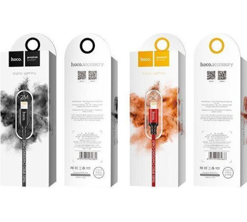 HOCO (6957531062899) X14 USB (m) - 8 Pin (m) 2.0m - красный/черный