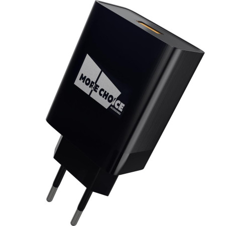 MORE CHOICE (4627151195186) NC52QCa СЗУ 1USB 3.0A QC3.0 для Type-C быстрая зарядка Black