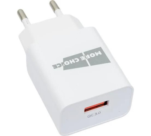 MORE CHOICE (4627151195285) NC52QCm 1USB 3.0A QC3.0 для micro USB быстрая зарядка White