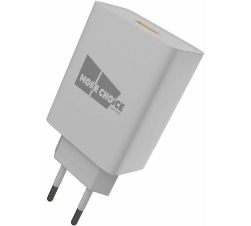 MORE CHOICE (4627151195285) NC52QCm 1USB 3.0A QC3.0 для micro USB быстрая зарядка White