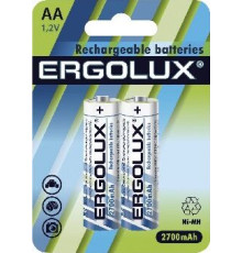 ERGOLUX (12445) AA-2700MAH NI-MH BL-2 (NHAA2700BL2, аккумулятор,1.2В)