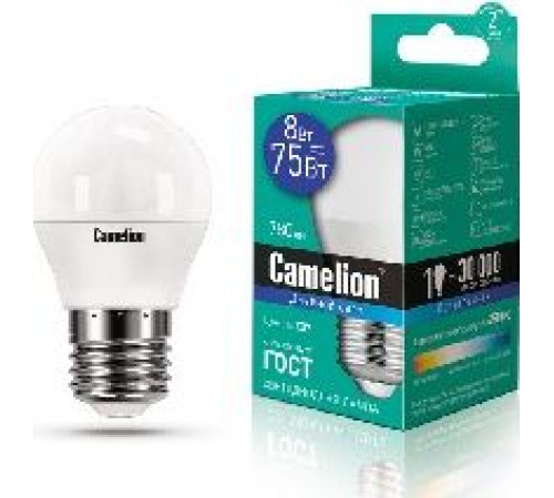 CAMELION (13373) LED8-G45/865/E27/8Вт