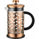 MALLONY Чайник/кофейник (кофе-пресс), BRONZO, объем: 600 мл, из боросил стекла, корпус из нерж стали (медный) (950154)