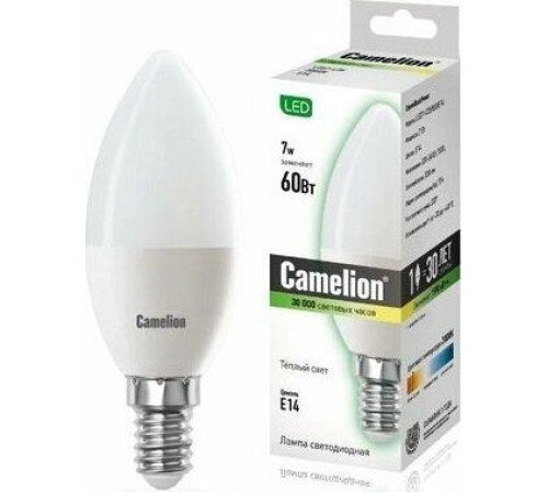 CAMELION (12074) LED7-C35/845/E14/7Вт/4500K