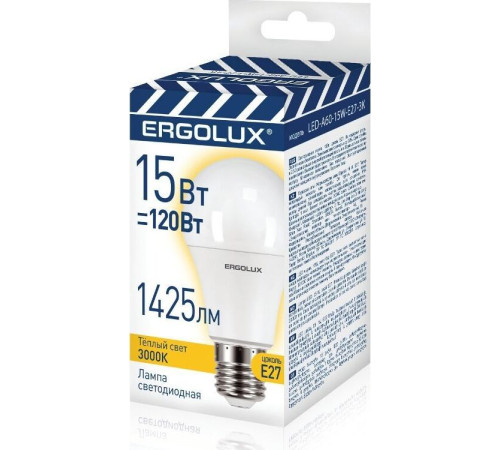 ERGOLUX (14308) LED-A60-15W-E27-3K
