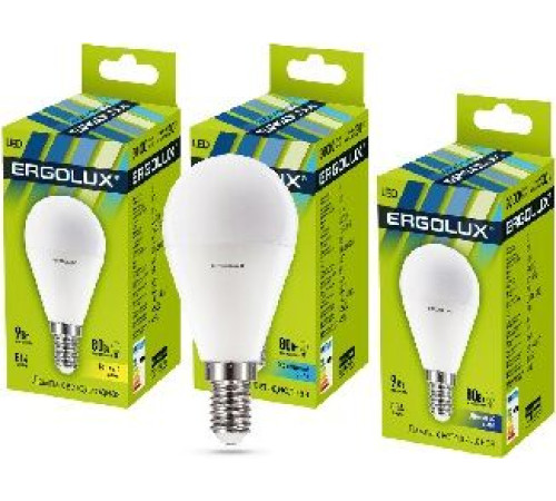 ERGOLUX (13173) LED-G45-9W-E14-3K