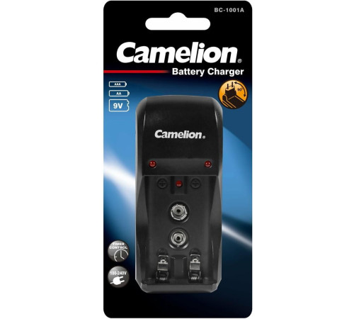 CAMELION (8181) BC-1001A TITANIUM (BC-1001A, ЗУ для 2хAA, AAA или 1X9V, 200мА, складная вилка, таймер )
