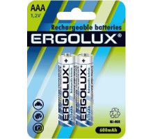 ERGOLUX (12977) AAA-600MAH NI-MH BL-2 (NHAAA600BL2, аккумулятор,1.2В)