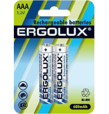 ERGOLUX (12977) AAA-600MAH NI-MH BL-2 (NHAAA600BL2, аккумулятор,1.2В)