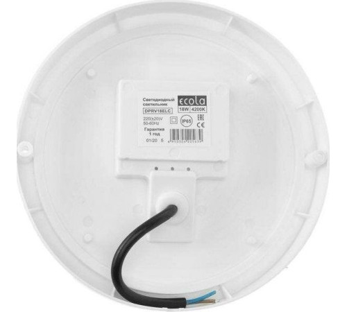 СВЕТИЛЬНИКИ НАКЛАДНЫЕ ECOLA DPRV18ELC 18W/4200K матовый белый