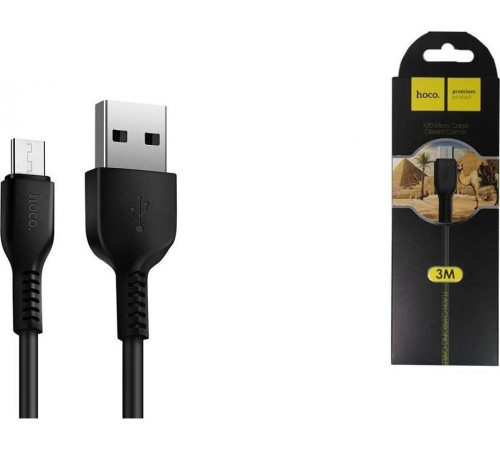 HOCO (6957531068945) X20 USB (m)-microUSB (m) 3.0м - черный