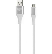 SMARTBUY (iK-3112ERG white) TYPE C кабель в рез.оплет. GEAR, 1м. мет.након.,<2А, бел.
