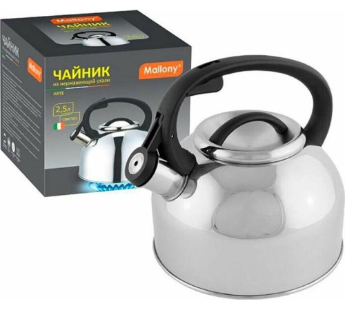 MALLONY Чайник из нерж стали со свистком 