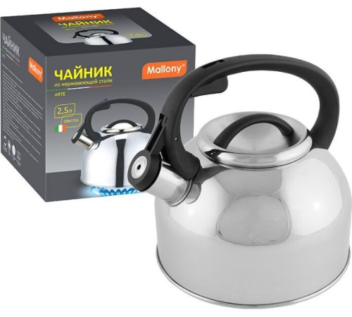 MALLONY Чайник из нерж стали со свистком 