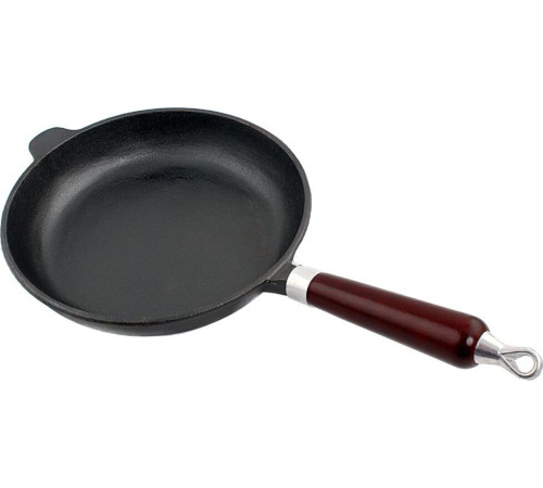 MALLONY Сковорода чугунная с деревянной ручкой CIF22-W, диаметр — 22 см (983002)