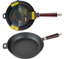 MALLONY Сковорода чугунная с деревянной ручкой CIF22-W, диаметр — 22 см (983002)