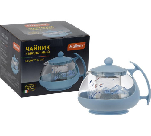 MALLONY DECOTTO-G-750, объем: 0,75 л, с пластик ручкой, фильтр из нерж стали (910114)
