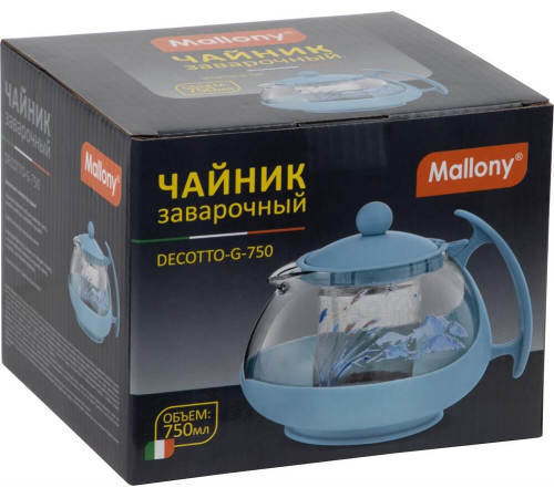 MALLONY DECOTTO-G-750, объем: 0,75 л, с пластик ручкой, фильтр из нерж стали (910114)