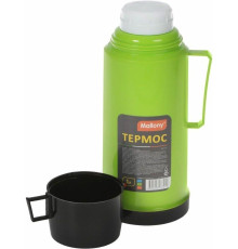MALLONY Термос в пластиковом корпусе со стеклянной колбой 2644H, 1,0 л. (001721)