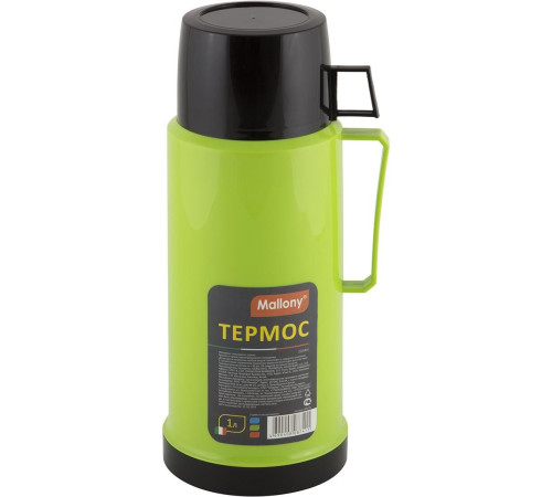 MALLONY Термос в пластиковом корпусе со стеклянной колбой 2644H, 1,0 л. (001721)