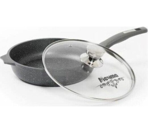 МЕЧТА С30701 Гранит 30см несъемная ручка стеклянная крышка