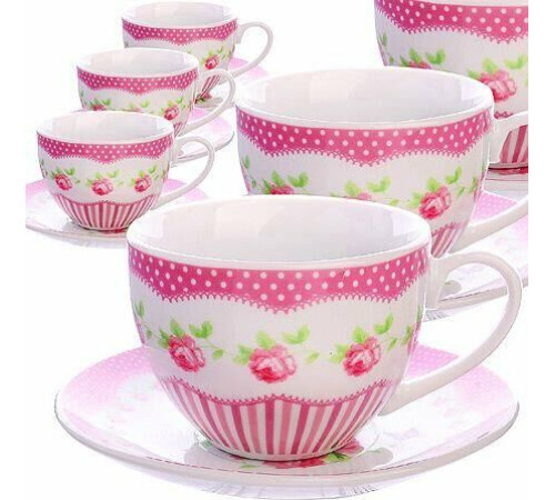 LORAINE 30876 Чайный сервиз 13пр с чайником 1л LR (х4)