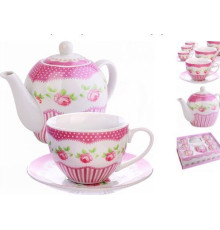 LORAINE 30876 Чайный сервиз 13пр с чайником 1л LR (х4)