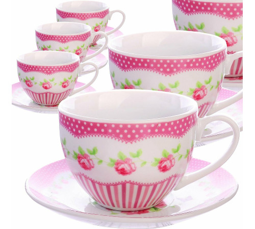 LORAINE 30876 Чайный сервиз 13пр с чайником 1л LR (х4)