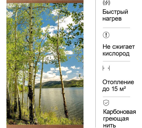 ДЫХАНИЕ ТЕПЛА Электрообогреватель бытовой настенный (рис. Берёзовый берег) Артикул 20с455