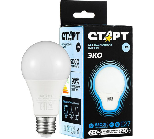 СТАРТ (17283) LEDGLSE27 20W 65 WS