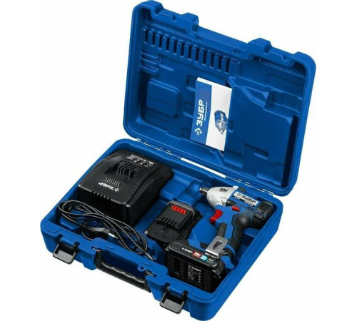 ЗУБР GB-250-22 20В бесщеточный гайковерт, 2 АКБ (2Ач), в кейсе, Профессионал