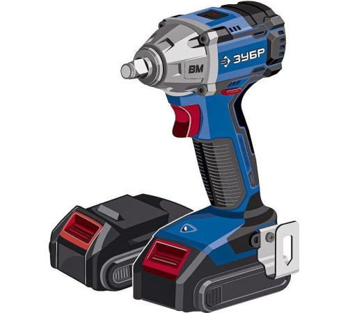 ЗУБР GB-250-22 20В бесщеточный гайковерт, 2 АКБ (2Ач), в кейсе, Профессионал