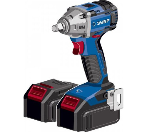 ЗУБР GB-250-42 20В бесщеточный гайковерт, 2 АКБ (4Ач), в кейсе, Профессионал