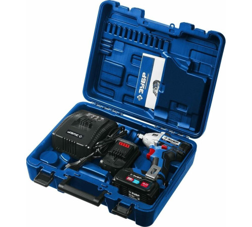 ЗУБР GB-250-42 20В бесщеточный гайковерт, 2 АКБ (4Ач), в кейсе, Профессионал