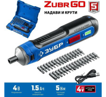 ЗУБР PSD-4S 3,6В, в кейсе с набором 33 бит